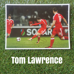 Tom Lawrence Signed Wales Photos