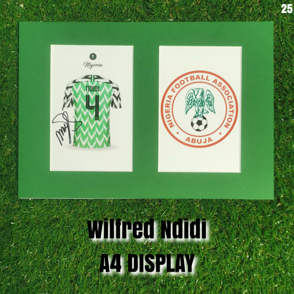 Wilfred Ndidi Signed Nigeria Displays