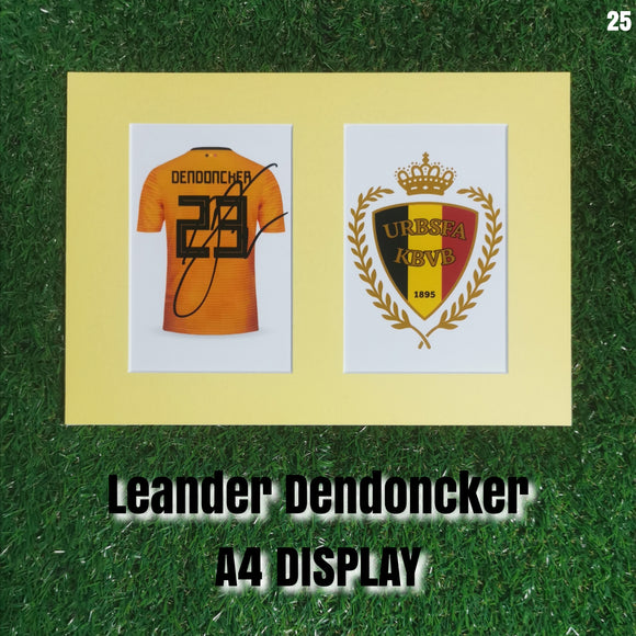 Leander Dendoncker Signed Belgium Displays