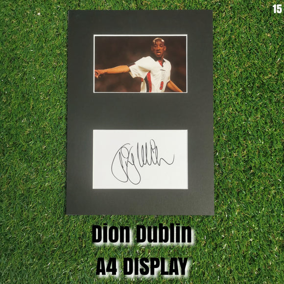 Dion Dublin Signed England Display