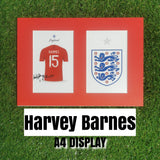 Harvey Barnes Signed England Displays