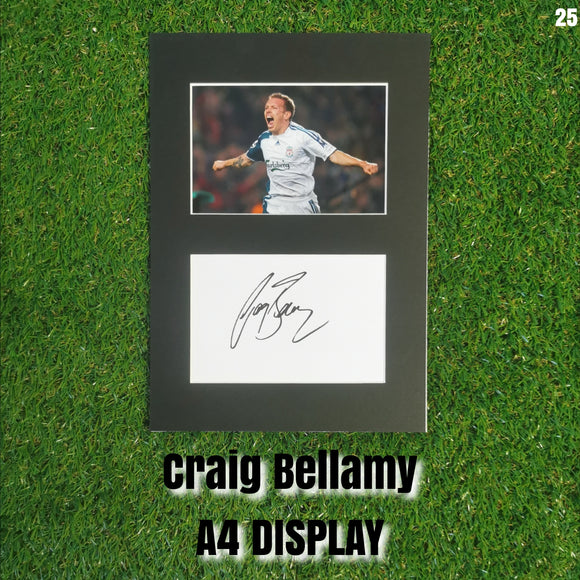 Craig Bellamy Signed Liverpool Display