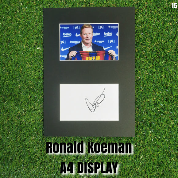 Ronald Koeman Signed Barcelona Display