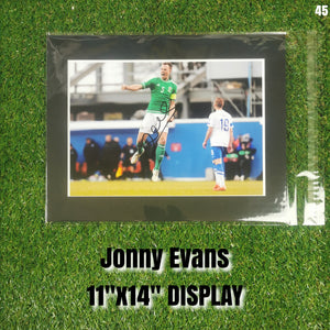 Jonny Evans Signed Northern Ireland Display