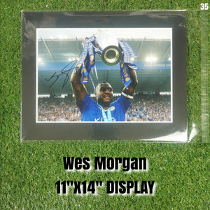 Wes Morgan Signed Leicester Display