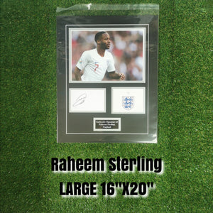 Raheem Sterling Signed Large England Display