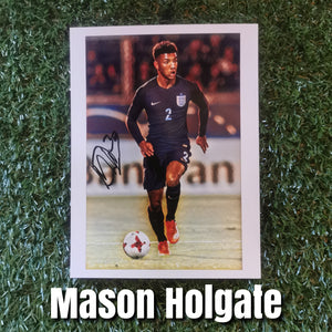 Mason Holgate Signed England Photo