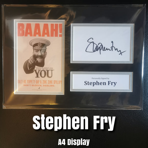 Stephen Fry Signed 'Blackadder' Display