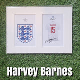 Harvey Barnes Signed England Displays