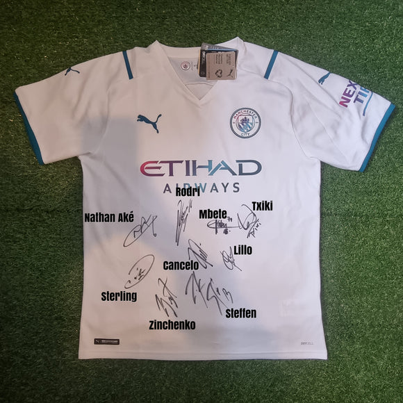 Squad Signed Manchester City Away Shirt