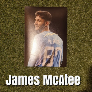 James McAtee Signed Manchester City Photos