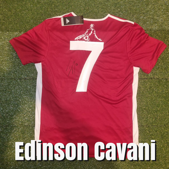 Edinson Cavani Signed Custom Adidas Shirt