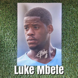 Luke Mbete Signed Manchester City Photos