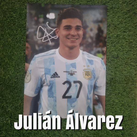 Julián Álvarez Signed Argentina Photos