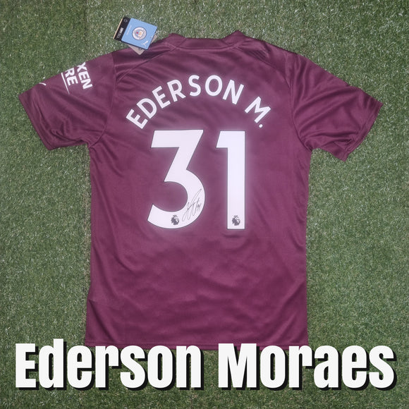 Ederson Moraes Signed Manchester City GK Shirts
