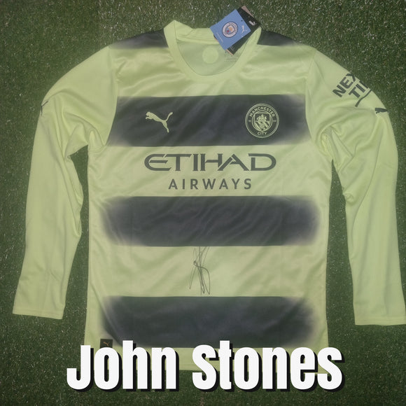 John Stones Signed Manchester City 3rd Shirt