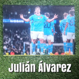 Julián Álvarez Signed Manchester City Photos