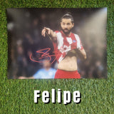 Felipe Signed Atlético de Madrid Photos