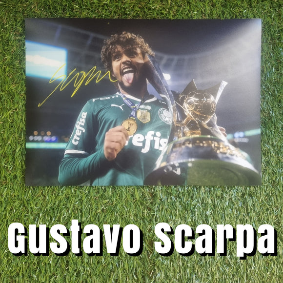 Gustavo Scarpa Signed Palmeiras Photos