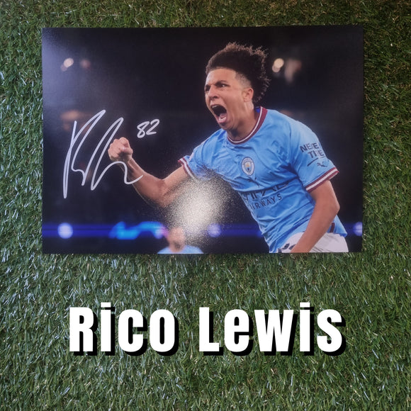 Rico Lewis Signed Manchester City Photos