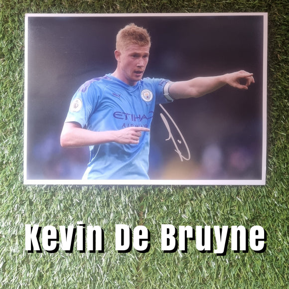 Kevin De Bruyne signed Manchester City shirt