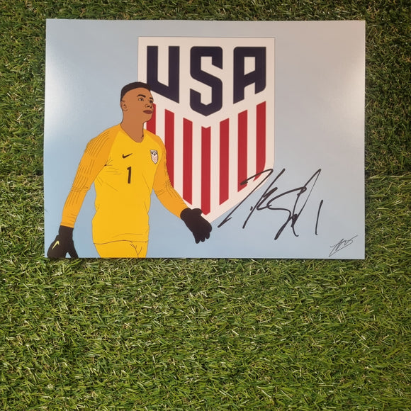Zack Steffen Signed Limited Edition USA Prints