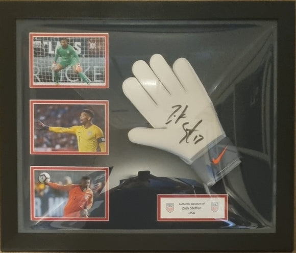 Zack Steffen Signed USA Framed Glove Display